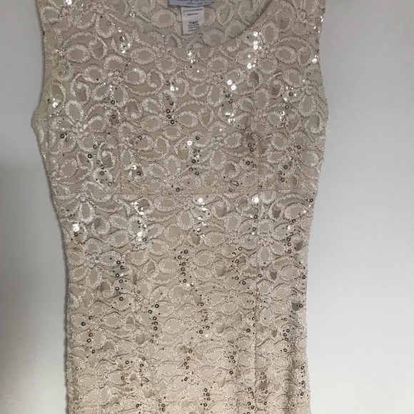 🔥 Beverly Hills Evening Formal Lace Gown  : Embellished Sequin Lace Gown - Picture 4 of 12